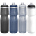 CamelBak - Podium Chill 0.7L - A drink bottle collection in black, dark blue, light blue, and white, featuring a brand logo.