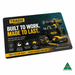 Deluxe Mouse Mat A4 (297mm x 210mm) - A promotional mouse mat featuring a black and yellow power drill, with a logo and various tool images on a textured background.