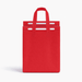 13L Insulated Reusable Bag - A red insulated reusable bag with two top handles, featuring a simple design and a logo on the front.