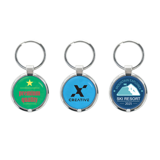 NFC Epoxy Round Tag with Metal Keyring - Custom Promotional Product
