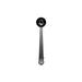 Coffee Measuring Spoon With Clip - A black coffee measuring spoon with a clip, featuring a long handle and scoop at the end.