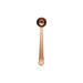 Coffee Measuring Spoon With Clip - A copper coffee measuring spoon with a clip, featuring a long handle and a rounded scoop at the end.