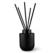 Botanical Reed Diffuser – 150ml - A black botanical reed diffuser with five black reeds, designed for fragrance dispersal.