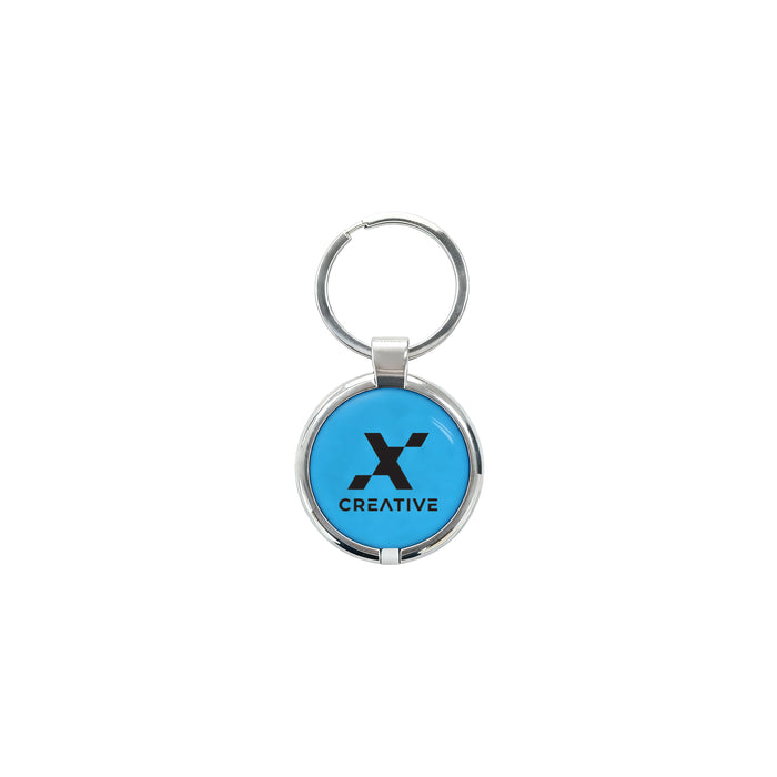 NFC Epoxy Round Tag with Metal Keyring - Custom Promotional Product