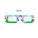 Paper Diffraction Glasses - Colourful paper diffraction glasses featuring a festive design with Santa Claus and a landscape.