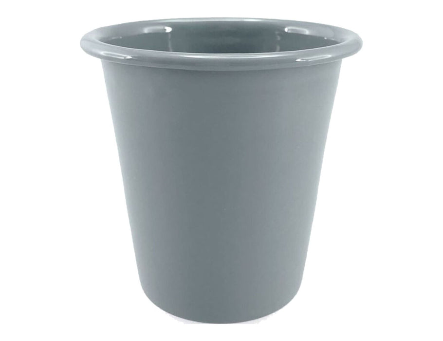 Falcon Enamel 300ml 9cm Tumbler - A grey enamel tumbler with a smooth finish, featuring a rounded top and a simple design.