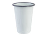 Falcon Enamel 425ml 8cm Tumbler - A drink bottle featuring a white enamel finish with a dark rim, 425ml and 8cm in height. It has a logo.