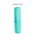 Custom Blended-Tooth Comb - A custom blended tooth comb in teal with a logo, featuring a smooth and fine-toothed design.