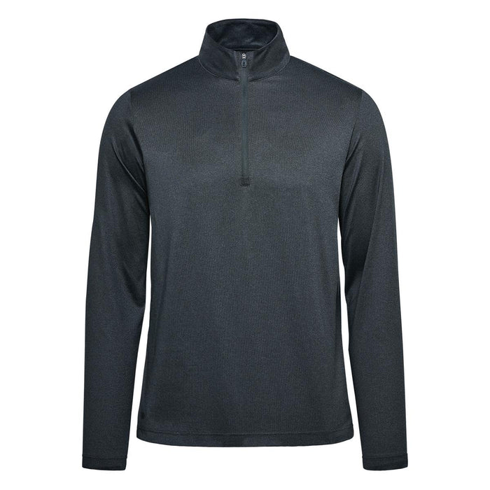 Men's Volante H2X-DRY 1/4 Zip Pullover - A men's pullover in dark grey featuring a 1/4 zip and long sleeves, with a logo present.
