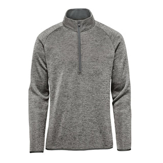 Men's Yosemite 1/2 Zip Fleece Jacket - A grey men's fleece jacket featuring a half-zip collar and long sleeves, with contrasting fabric at the neck.
