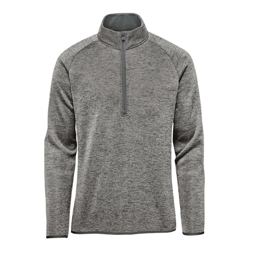 Men's Yosemite 1/2 Zip Fleece Jacket - A grey men's fleece jacket featuring a half-zip collar and long sleeves, with contrasting fabric at the neck.