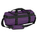 Stormtech Gear Bag Small - A small duffle bag in purple with black straps, featuring a handle, adjustable shoulder strap, and a logo.
