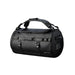 Nautilus Waterproof Duffle 70 - A black waterproof duffle bag with adjustable straps and a sturdy handle, featuring a logo.