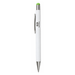 Vitra Pen - A white pen with a chrome clip and a green rubber tip, featuring a logo on the barrel.