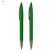 ARCA Luxe Pen Gift Set - A green pen gift set featuring two plastic pens with silver accents and a branding logo.