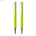 FLOW Infinite Pen Gift Set - A set of two green plastic pens with white accents and a branding logo on the barrel.