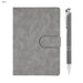 Rewiz Notebook and Pen Gift Set - A grey notebook with a clasp and a matching pen, both featured in a sleek gift set.