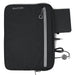 Work Essentials Pack - A black organiser featuring a zip pocket, a notebook, a pen, and a cord for headphones. It has a logo.