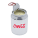 Mini East 42nd Street Can Candle - A silver can-shaped candle with a removable lid, featuring a red logo design.