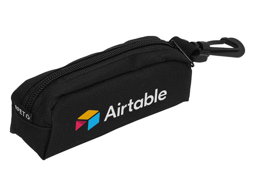 Links Golf Pack - A black pouch with a zip closure and a clip, featuring a logo on the side.