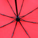 Poppins Umbrella - A red umbrella with a black frame and ribs, featuring a central handle and support structure.