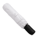 Poppins Umbrella - A collapsible white umbrella with a black handle, featuring a compact design for easy storage.