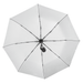 Poppins Umbrella - A white umbrella with a black handle and a logo, featuring an eight-panel design.
