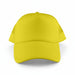 Classic 5 Panel Trucker Mesh Cap - A bright yellow Classic 5 Panel Trucker Mesh Cap with a solid front panel and mesh sides. Features a logo.