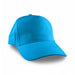 Flexi Cap - A bright blue cap with a curved brim and a simple design, featuring an adjustable strap at the back.