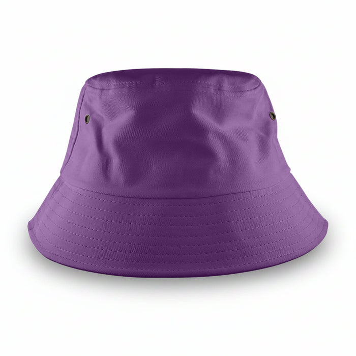 Long Beach Bucket Hat – Large - A large, purple bucket hat with a wide brim and side vents, featuring a simple design.
