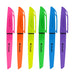 Gear Pen Highlighter - A set of highlighter pens in pink, orange, green, blue, and purple with a branding logo on each.