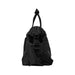 High Sierra Crib Bag - A black bag with a top handle and adjustable strap, featuring zipper closures and a side pocket.