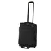 High Sierra Cross Season Pro Wheeled Duffle (55cm) - A black wheeled duffle bag with a retractable handle and zippers, featuring an exterior pocket and a logo.