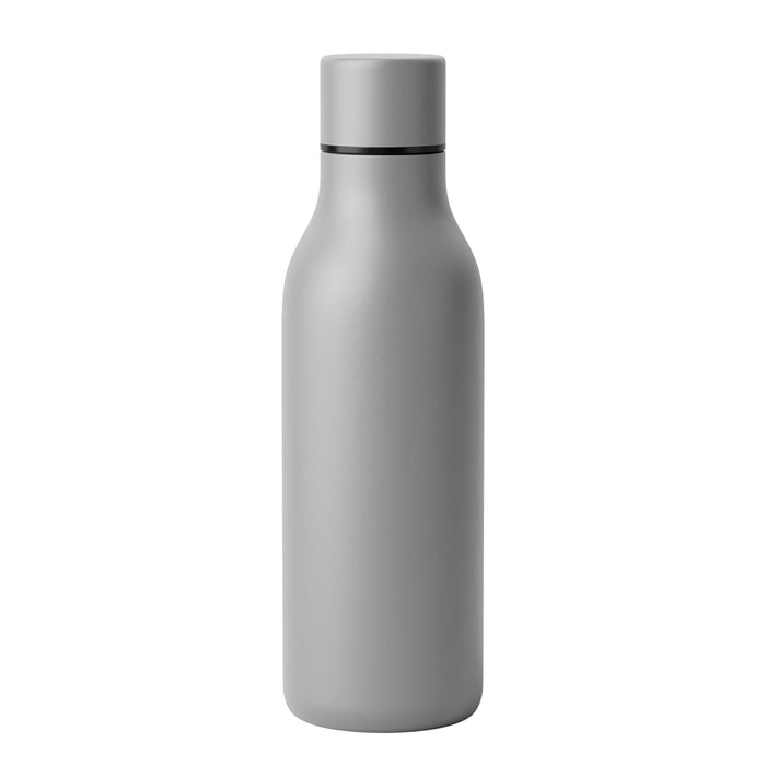 Emily Bottle – 550ml Thermal Drink Bottle - A drink bottle in a sleek grey design with a screw-top lid and minimal branding.