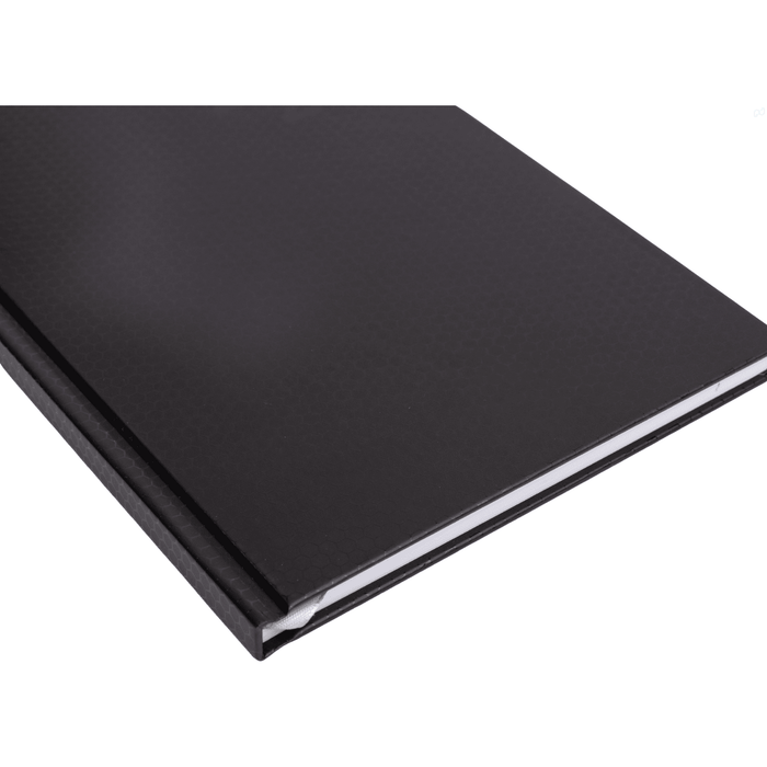 Penguin A5 Weekly Diary - A black A5 weekly diary with a smooth cover and a silver edge, featuring a simple design.