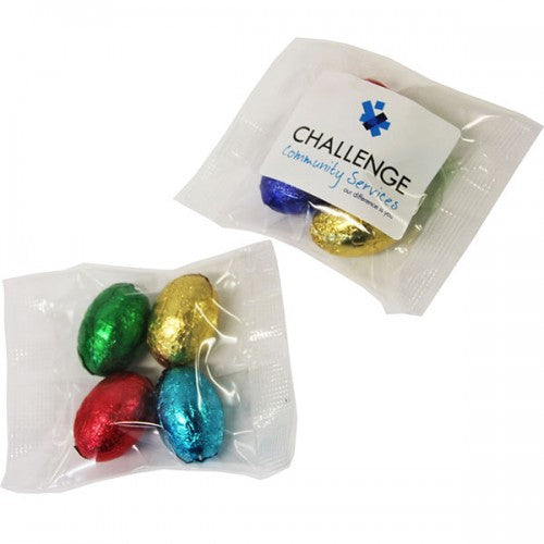 Mini Solid Easter Eggs in Bag x4 Eggs - Custom Promotional Product