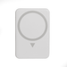 The Mason Wireless Charging Powerbank 5000mAh - A white wireless charging power bank featuring a circular design and a directional indicator. It has a logo on the surface.