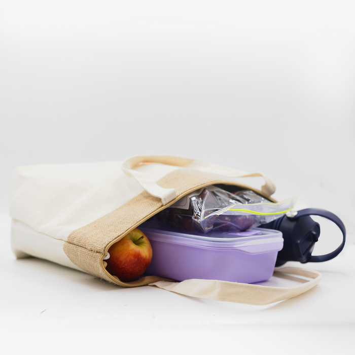 The Brooke Jute and Cotton Cooler Bag - Custom Promotional Product
