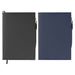 Mela Apple Leather Refillable Journal - Mela Apple leather refillable journals in black and navy blue, featuring a sleek design and a logo on the cover.