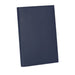 Mela Apple Leather Refillable Journal - A navy blue leather refillable journal with a smooth finish and a subtle branding logo.