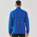 Men's Pacifica Full Zip Jacket - A blue men's full zip rain jacket with a back vent and a logo on the upper section.