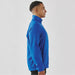 Men's Pacifica Full Zip Jacket - A blue men's full zip jacket with a high collar, featuring a logo on the front.