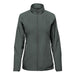 Women's Pacifica Full Zip Jacket - A women's full zip jacket in dark grey with a collar and long sleeves, featuring a logo on the front.