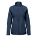 Women's Pacifica Full Zip Jacket - A navy full zip jacket for women featuring a stand-up collar and a logo on the front.