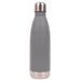 Classic 500ml Water Bottle - A drink bottle in grey with a stainless steel base and cap, featuring a sleek, modern design.