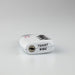 Portable Luggage TSA Lock - A portable luggage TSA lock in white with a keyhole, featuring a black and silver design and a logo.