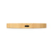 Crescent Illuminating Wireless Charger - A wireless charger in a natural wood finish, featuring a USB-C port at the back.