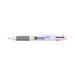Supra 4 Colour White Pen - A plastic pen in white with gray grip and three ink colors: red, blue, and green. Features a logo.