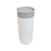 The Ultimate Welcome - Tea Edition - A stainless steel coffee cup in white with a gray lid, featuring a smooth, sleek design and a logo.