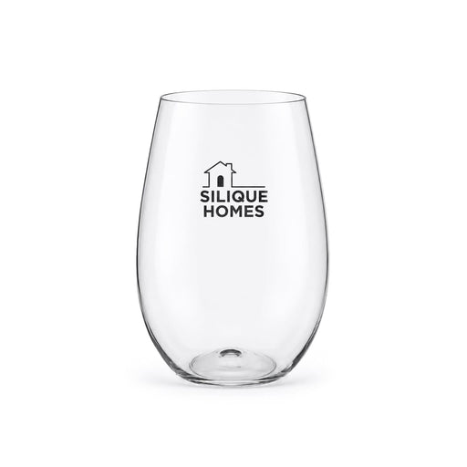 Swift Tumbler - PET 450ml - A drink bottle in a clear glass design with a rounded shape, featuring a logo.
